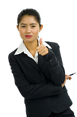 Image showing business woman with thumb up