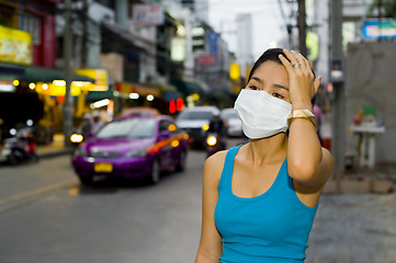 Image showing with face mask in bangkok