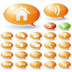 Image showing Internet speech bubbles collection