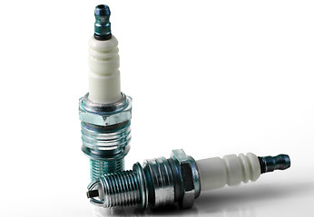 Image showing Two spark plugs for car's engine