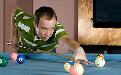 Image showing playing pool