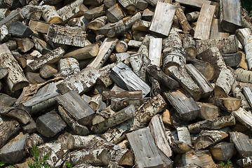 Image showing Wood Pile Background