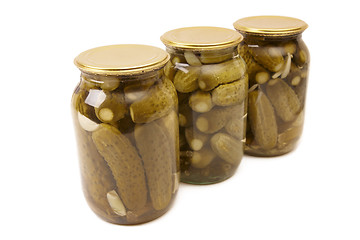 Image showing Jars of pickles