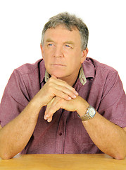 Image showing Pensive Casual Man