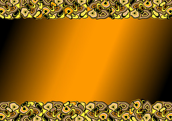 Image showing Orange frame with shapeless spots 