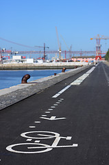 Image showing Cycleway in Lisbon