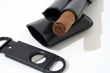 Image showing Cigar and accessories