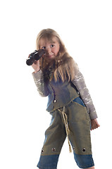 Image showing Little girl in studio