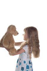 Image showing Little girl playing with toy