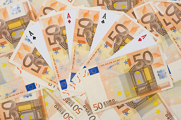 Image showing 4 aces and euros