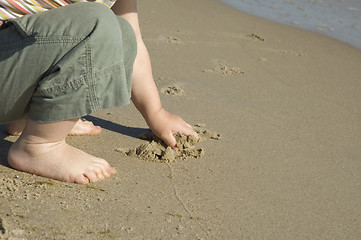 Image showing child girl on the beach