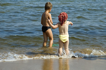 Image showing beach friends