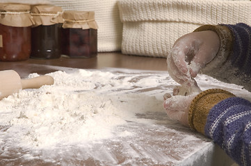 Image showing baking first christmas cookies