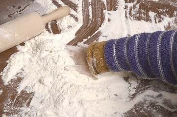 Image showing baking first christmas cookies