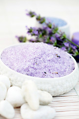 Image showing lavender bath salt