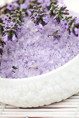 Image showing lavender bath salt