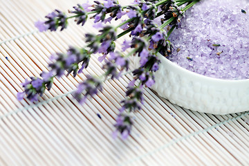 Image showing lavender bath salt