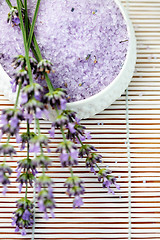 Image showing lavender bath salt