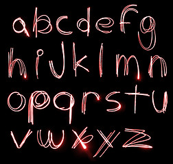 Image showing Neon Alphabet set