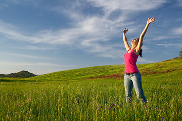 Image showing Young woman relaxing