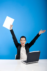 Image showing Happy businesswoman