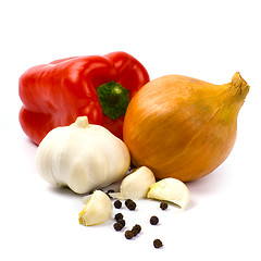 Image showing fresh vegetables and black pepper