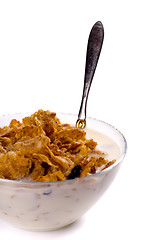 Image showing cornflakes with milk