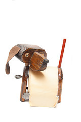 Image showing old wooden dog 