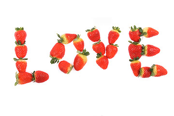 Image showing strawberries as love