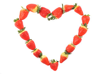 Image showing strawberries as heart