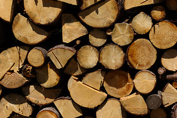 Image showing Pile of lumber