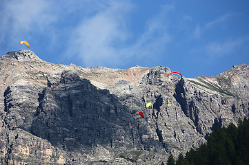 Image showing Paragliding in the Alps