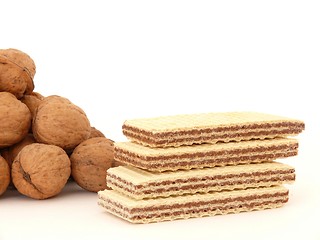 Image showing Biscuits and walnuts