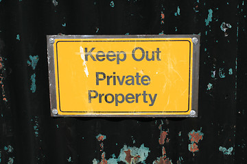 Image showing Keep Out