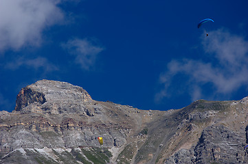 Image showing Paragliding in the Alps