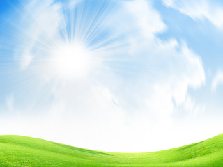 Image showing sun on the sky