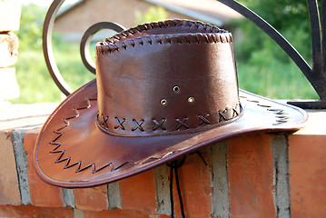 Image showing Brown cowboy hat