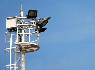 Image showing Airport light tower