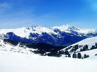 Image showing Interlaken Switzerland Snow Mountain