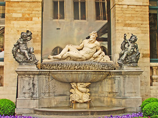 Image showing European Sculpture Water Fountain