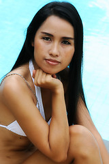 Image showing Asian woman in a bikini.