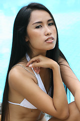 Image showing Asian woman in a bikini.