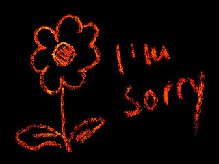 Image showing sorry