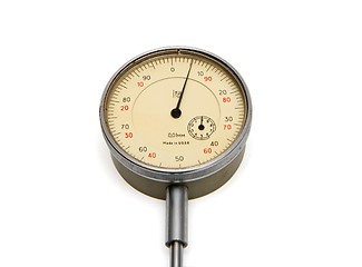 Image showing Vintage Soviet-made medical manometer isolated 