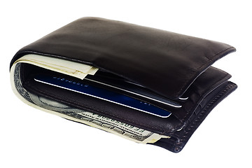 Image showing Wallet with credit cards and cash