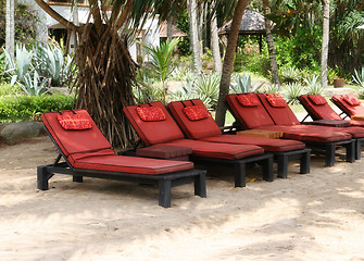 Image showing Deck chairs