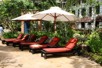 Image showing Deck chairs