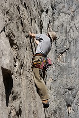 Image showing Rock climber