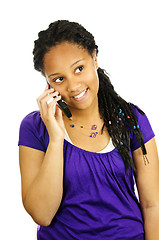 Image showing Teen girl with mobile phone