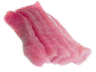 Image showing Isolated Tuna Slices